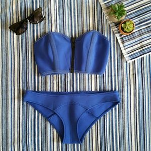 Lisa Marie Fernandez Scuba Bikini Set S M Blue